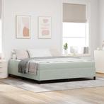 vidaXL Bedframe Lichtgrijs, grijs en wit 180 x 200 cm, Huis en Inrichting, Slaapkamer | Bedden, Verzenden, Nieuw, Stof