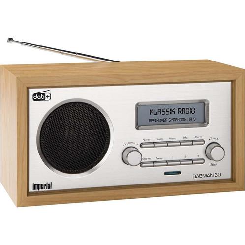 DABMAN 30 Hout DAB+ / FM, Audio, Tv en Foto, Radio's, Nieuw, Verzenden
