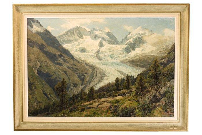 Georg Macco (1863-1933) - Morteratschgletscher, Antiek en Kunst, Kunst | Schilderijen | Klassiek