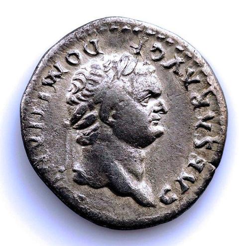 Romeinse Rijk. Domitianus (81-96 n.Chr.). Denarius Roma 79, Postzegels en Munten, Munten | Europa | Niet-Euromunten
