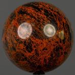 Fine Mahogany Obsidian Sphere Bol - Hoogte: 15.3 cm -, Verzamelen