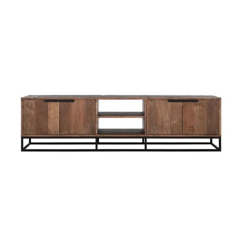 *WOONWINKEL* DTP Home Cosmo Groot Tv-meubel Zwart Teak, Huis en Inrichting, Kasten | Televisiemeubels, Nieuw, Verzenden