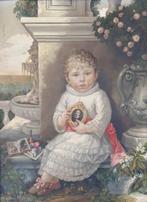 Agostino Benvenuto (XIX-XX) - Vanitas, Ritratto di Bambina