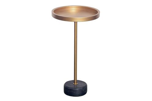 Side table TRAYFUL 60cm grijs marble base gouden frame and, Huis en Inrichting, Tafels | Sidetables, Ophalen of Verzenden
