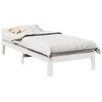 vidaXL Bedframe zonder matras massief grenenhout wit 90x200, Huis en Inrichting, Slaapkamer | Bedden, 90 cm, Eenpersoons, Verzenden