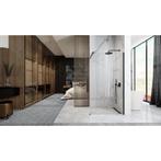 REA Douchewand - Mat Zwart - Veiligheidsglas - 110 cm - I..., Ophalen of Verzenden, Nieuw