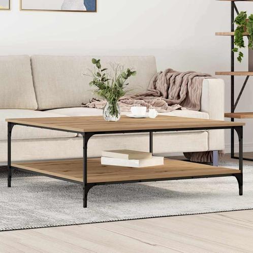 vidaXL Salontafel artisanaal eikenkleurig 100 x 100 x 40 cm, Huis en Inrichting, Tafels | Salontafels, Vierkant, Nieuw, Overige houtsoorten