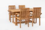 Teakhouten Tuinset Ibiza | Tuintafel Rechthoekig, Tuin en Terras, Tuinsets en Loungesets, Verzenden, Nieuw