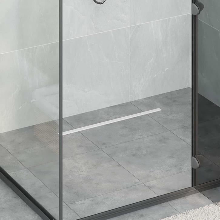 vidaXL 360° Doucheafvoer Met Slank Model Zilver 60 cm, Doe-het-zelf en Verbouw, Sanitair, Nieuw, Verzenden