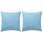vidaXL Buitenkussens 45x45 cm lichtblauw 2 st, Huis en Inrichting, Woonaccessoires | Kussens, Verzenden, Nieuw, Blauw