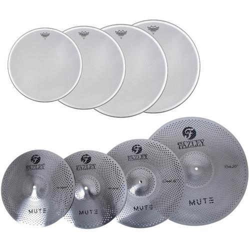 Remo Silentstroke vellenset + Fazley MUTE bekkenset, Muziek en Instrumenten, Drumstellen en Slagwerk, Verzenden