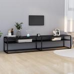 vidaXL Tv-meubel 200x40x40,5 cm gehard glas, Verzenden, Nieuw, Glas, 200 cm of meer