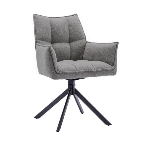 6x Eetkamerstoel, Zazuhome, Dynasty , Grijs / Chroom, Huis en Inrichting, Stoelen
