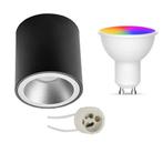 Voordeelset Opbouwspot Set GU10 - Facto - Smart LED - Wifi, Huis en Inrichting, Lampen | Spots, Nieuw, Plafondspot of Wandspot