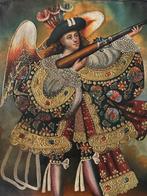 Cuzco School (Mid XX) - NO RESERVE - Archangel St Miguel, Antiek en Kunst
