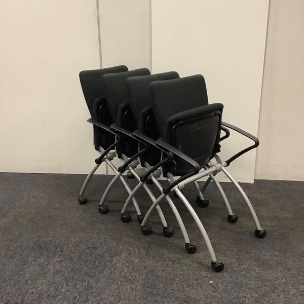 complete set van 4 stuks Haworth comforto X99, Huis en Inrichting, Stoelen, Zwart, Gebruikt, Stof, Ophalen of Verzenden
