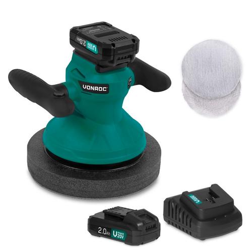 Accu polijstmachine 20V – 2.0Ah - Ø240mm | Incl. 2 accu’s en, Doe-het-zelf en Verbouw, Gereedschap | Handgereedschap, Nieuw, Verzenden