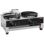 GGM Gastro | Crêpebakplaat - met 2 platen - Ø 400mm incl. |, Verzenden, Nieuw in verpakking, Fornuis, Frituur en Grillen