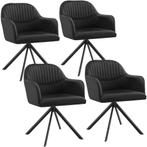 Lona fluwelen draaistoel met dikke vulling - zwart/zwart, Se, Huis en Inrichting, Stoelen, Verzenden, Nieuw