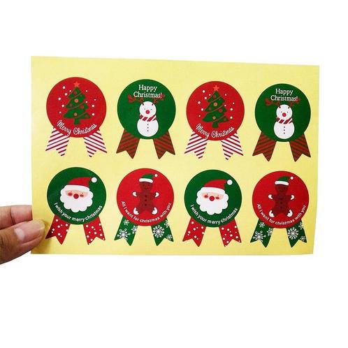 80 Stickers Labels Kerstetiketten Kerst sluitsticker, Huis en Inrichting, Woonaccessoires | Kunstplanten en Kunstbloemen, Nieuw