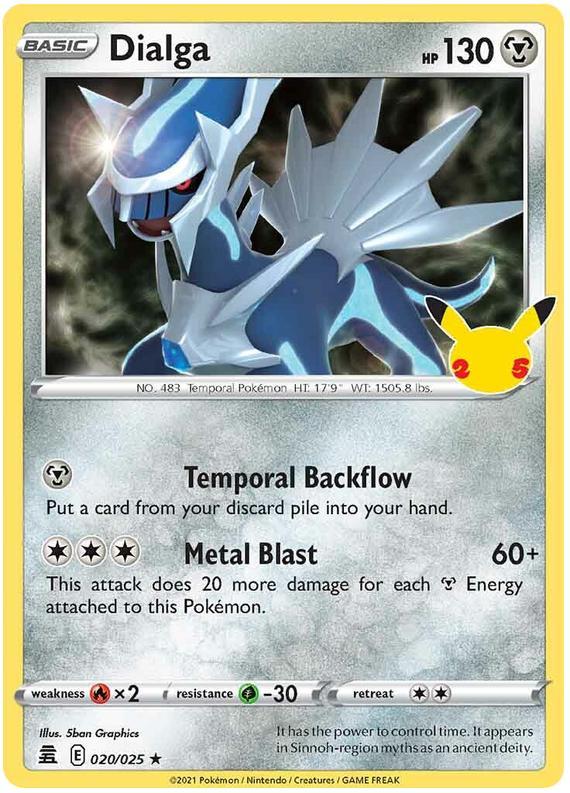 Dialga Celebrations 020/025, Hobby en Vrije tijd, Verzamelkaartspellen | Pokémon, Losse kaart, Nieuw, Foil, Ophalen of Verzenden