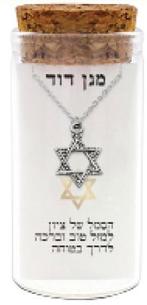 Davidster sierlijk hangertje in zilver, inclusief Kettin..., Nieuw