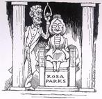 Pentekening Amerika - Rosa Parks Lincoln gedenkteken burg..., Antiek en Kunst, Verzenden