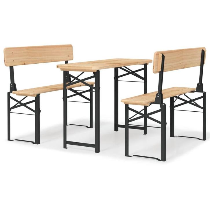 Biertafelset Inklapbaar | OP=OP | Voor de BBQ!, Tuin en Terras, Tuinsets en Loungesets, Nieuw, Hout, Tuinset, 4 zitplaatsen, Ophalen of Verzenden