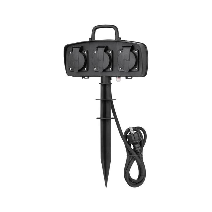 Tuin contactdoos - 230V - 3 voudig - Penaarde, Doe-het-zelf en Verbouw, Elektra en Kabels, Stopcontact, Nieuw, Ophalen of Verzenden