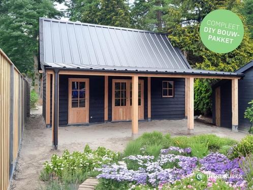 Tuinkantoor of gastenverblijf met veranda (bouwpakket), Tuin en Terras, Overkappingen, Veranda, Nieuw