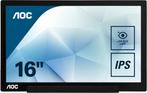 AOC I1601FWUX - Full HD IPS USB-C Monitor - 15.6 Inch, Computers en Software, Monitoren, Nieuw, Verzenden