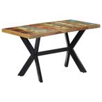 vidaXL Eettafel 140x70x75 cm massief gerecycled hout, Verzenden, Nieuw