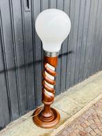 Staande lamp - Glas, Hout - Vloerlamp, Antiek en Kunst, Antiek | Lampen
