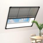 vidaXL Raamhor plissé 120x120 cm aluminium antraciet, Verzenden, Nieuw