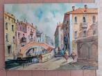 Silvestro Tavoletta (1937-2007) - Venezia con personaggi, Antiek en Kunst