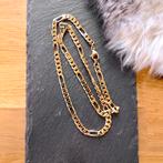 Gouden Figaro schakel ketting | 50 cm (gouden ketting), Sieraden, Tassen en Uiterlijk, Kettingen, Ophalen of Verzenden, Gebruikt