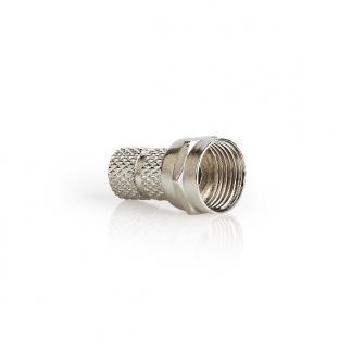 F-connector 5.5 mm plug - Nedis (Mannelijk, Metaal), Computers en Software, Pc- en Netwerkkabels, Nieuw, Verzenden