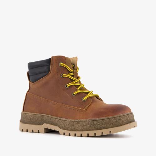 TwoDay leren jongens veterboots met gele veters maat 39, Kleding | Dames, Schoenen, Nieuw, Verzenden