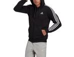 adidas - Essentials Fleece 3S Zip Hoodie - Zwart Vest - M, Nieuw