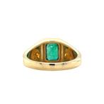 Gouden vintage ring met smaragd 18 kt, Ophalen of Verzenden, Nieuw