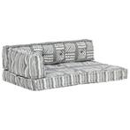 vidaXL Bankkussen pallet stof patchwork grijs, Huis en Inrichting, Woonaccessoires | Kussens, Verzenden, Nieuw, Grijs