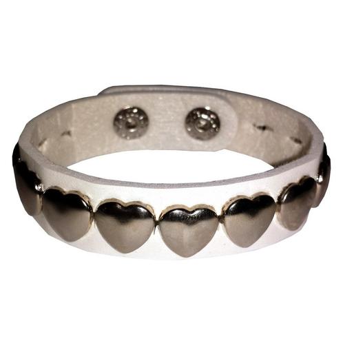 Fako Bijoux® - Armband - Studs - Hartjes - Wit, Sieraden, Tassen en Uiterlijk, Armbanden, Verzenden