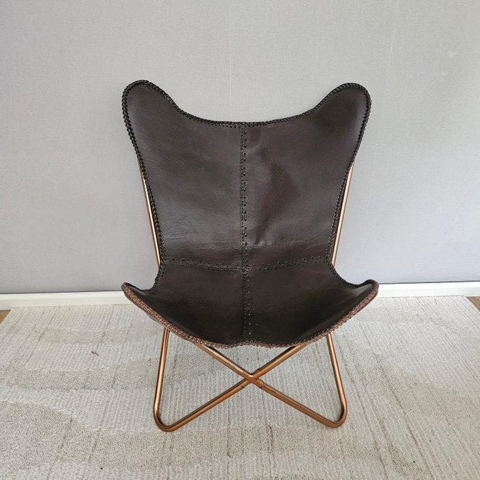 Stoel - Butterfly stoel (3107) - Leder, Metaal, Huis en Inrichting, Overige Huis en Inrichting