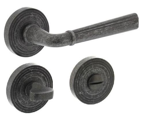 Intersteel deurklink bellevue op rozet met WC-sluiting oud, Doe-het-zelf en Verbouw, Hang- en Sluitwerk, Verzenden