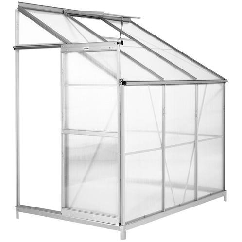 Aluminium muurkas met fundering 192x128x202cm - transparant, Tuin en Terras, Kweekspullen, Verzenden
