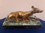 Beeld, greyhound - 10 cm - Brons, Antiek en Kunst