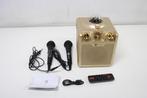 N-GEAR Disco Star 710 Gold - Bluetooth Speaker - Karaoke Set, Verzenden, Zo goed als nieuw