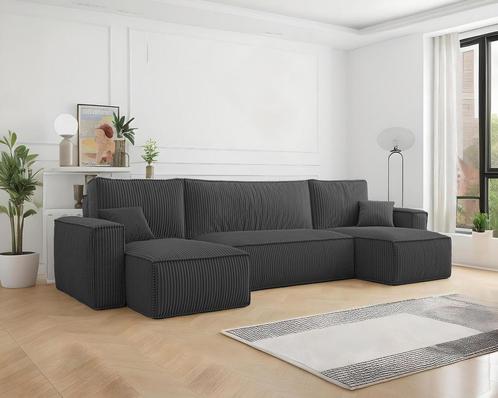 Complete Zithoek , Hoekbank en / of Bed – Direct Leverbaar, Huis en Inrichting, Banken | Complete zithoeken, Nieuw, Hout, Stof