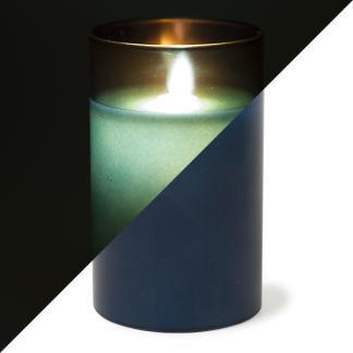 Led kaars | 12.5 cm | PEHA (In glas, Timer, Blauw), Huis en Inrichting, Woonaccessoires | Kandelaars en Kaarsen, Nieuw, Verzenden