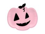 Halloween Borden Pompoen Roze 25cm 6st, Verzenden, Nieuw